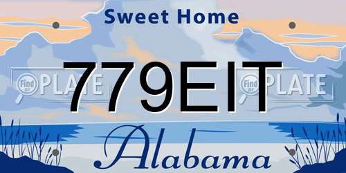 779EIT Alabama License Plate