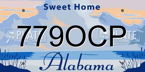 779OCP Alabama License Plate