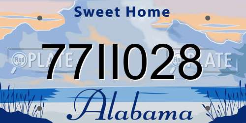 77II028 Alabama License Plate