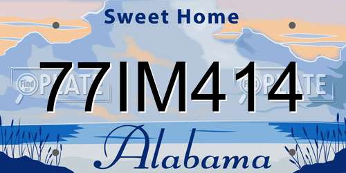 77IM414 Alabama License Plate