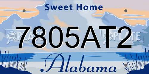 7805AT2 Alabama License Plate