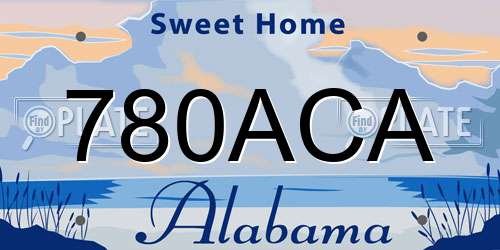 780ACA Alabama License Plate