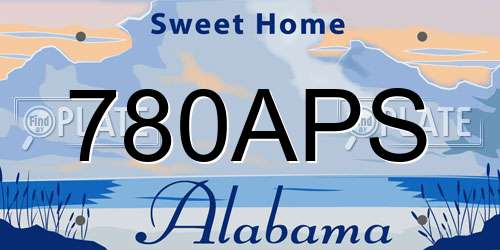 780APS Alabama License Plate