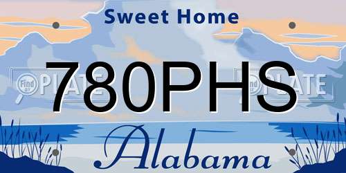 780PHS Alabama License Plate