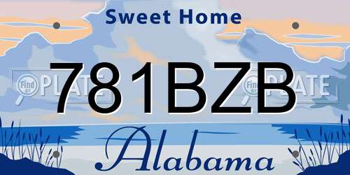 781BZB Alabama License Plate