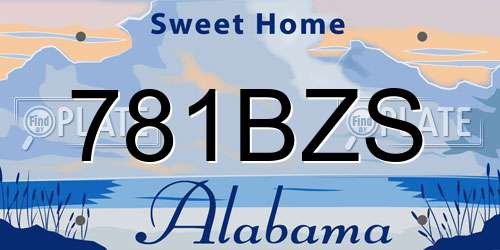 781BZS Alabama License Plate