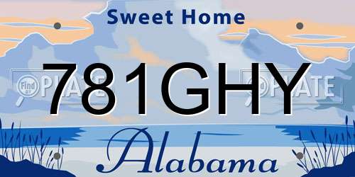 781GHY Alabama License Plate
