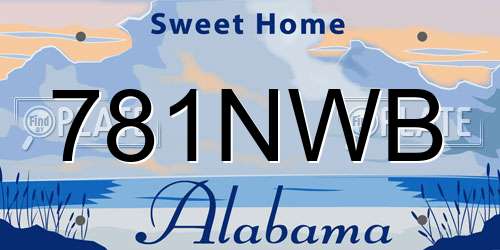 781NWB Alabama License Plate