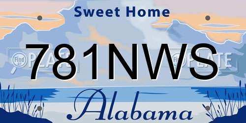 781NWS Alabama License Plate