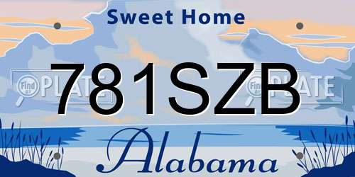 781SZB Alabama License Plate