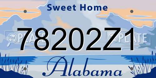 78202Z1 Alabama License Plate
