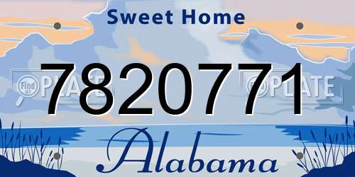 7820771 Alabama License Plate