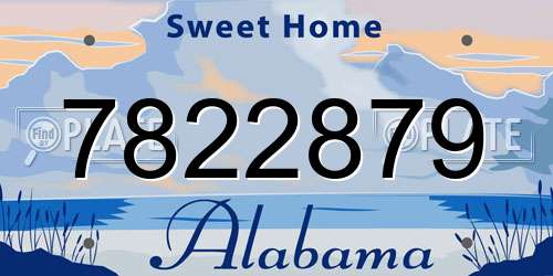 7822879 Alabama License Plate