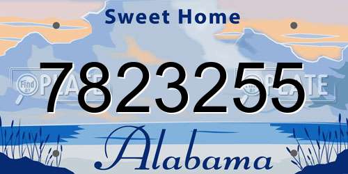 7823255 Alabama License Plate