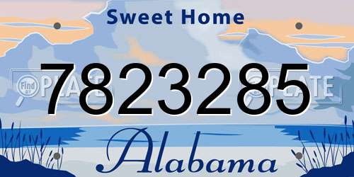7823285 Alabama License Plate