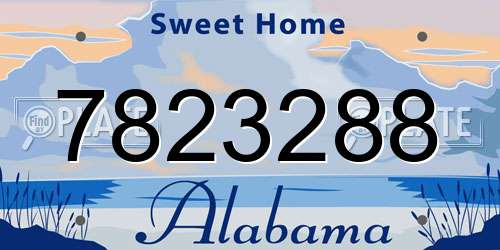 7823288 Alabama License Plate