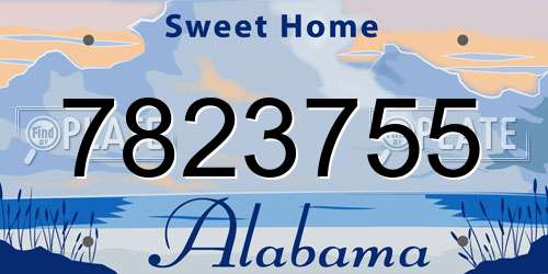 7823755 Alabama License Plate