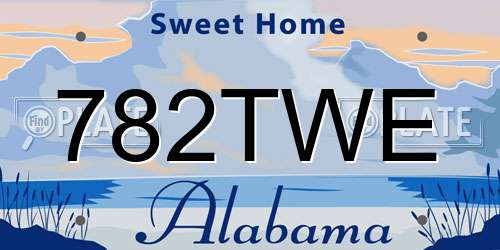 782TWE Alabama License Plate