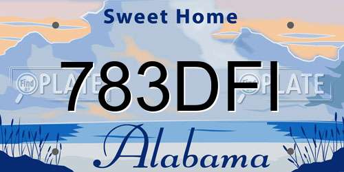 783DFI Alabama License Plate
