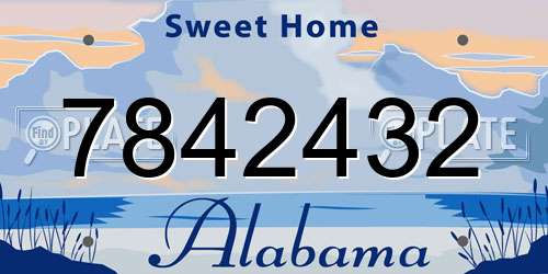 7842432 Alabama License Plate