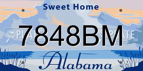 7848BM Alabama License Plate