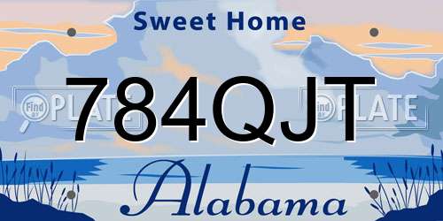 784QJT Alabama License Plate