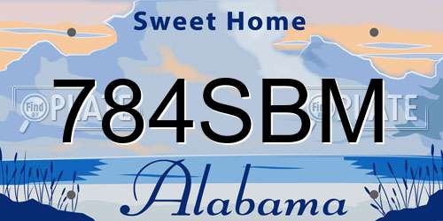 784SBM Alabama License Plate