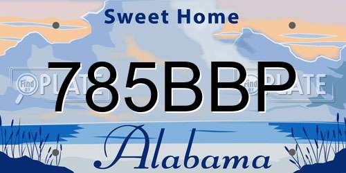 785BBP Alabama License Plate