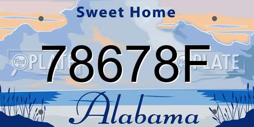 78678F Alabama License Plate