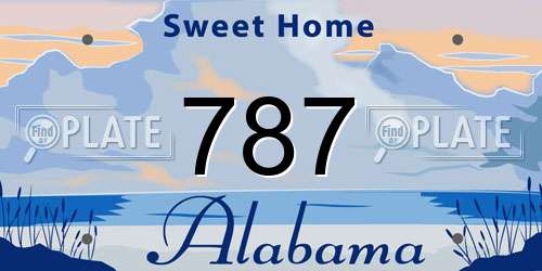 787 Alabama License Plate