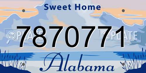 7870771 Alabama License Plate