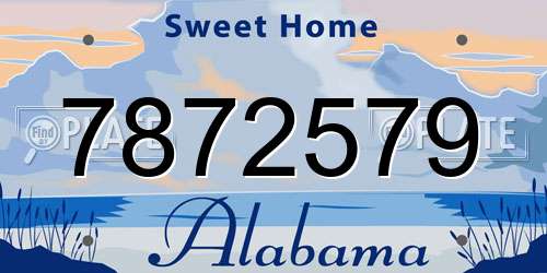 7872579 Alabama License Plate