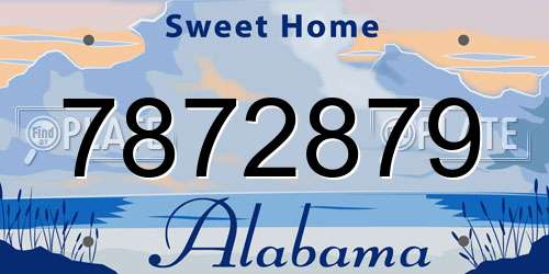 7872879 Alabama License Plate