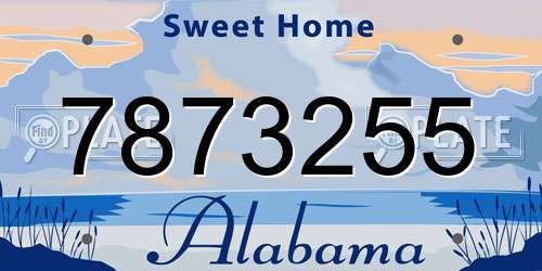 7873255 Alabama License Plate
