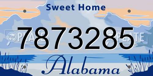7873285 Alabama License Plate