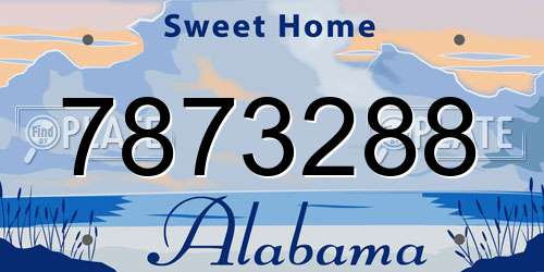 7873288 Alabama License Plate