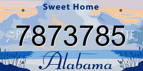 7873785 Alabama License Plate