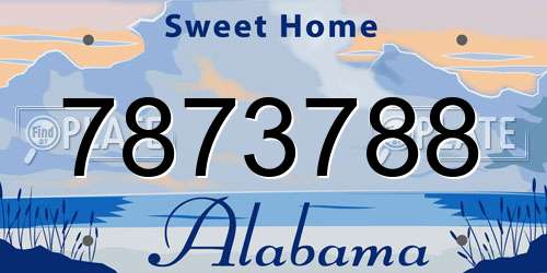 7873788 Alabama License Plate