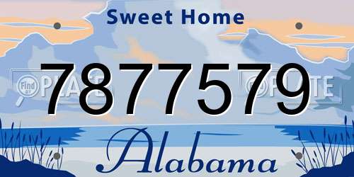 7877579 Alabama License Plate