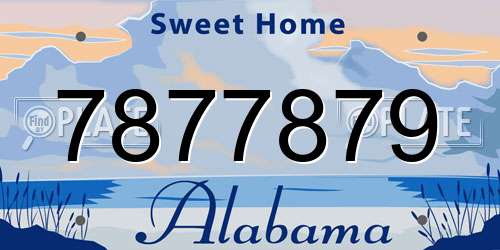 7877879 Alabama License Plate
