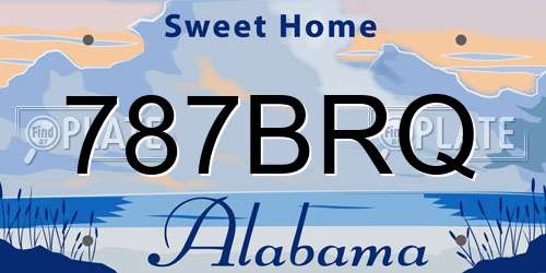 787BRQ Alabama License Plate