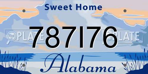787I76 Alabama License Plate