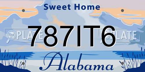 787IT6 Alabama License Plate