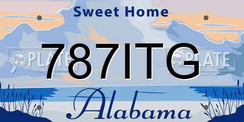 787ITG Alabama License Plate