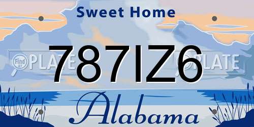 787IZ6 Alabama License Plate