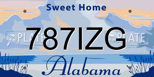 787IZG Alabama License Plate