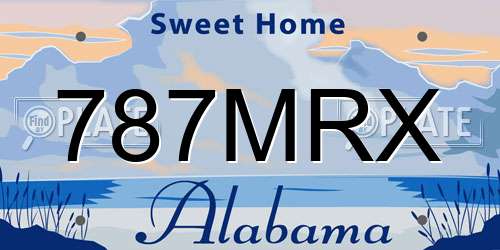 787MRX Alabama License Plate