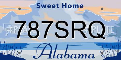 787SRQ Alabama License Plate