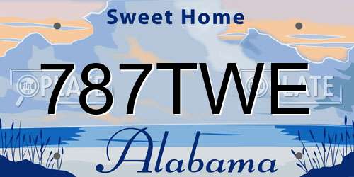787TWE Alabama License Plate