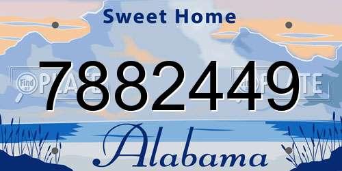 7882449 Alabama License Plate